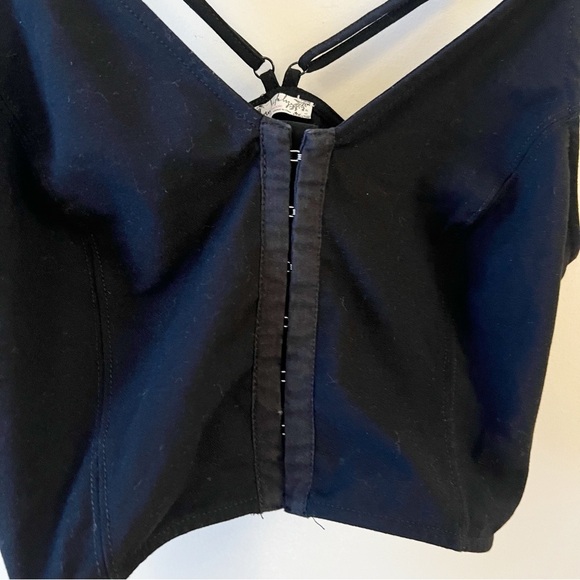 Free People Intimately Vest of All Crop Top Size Small Black Bralette Cami - Picture 5 of 10